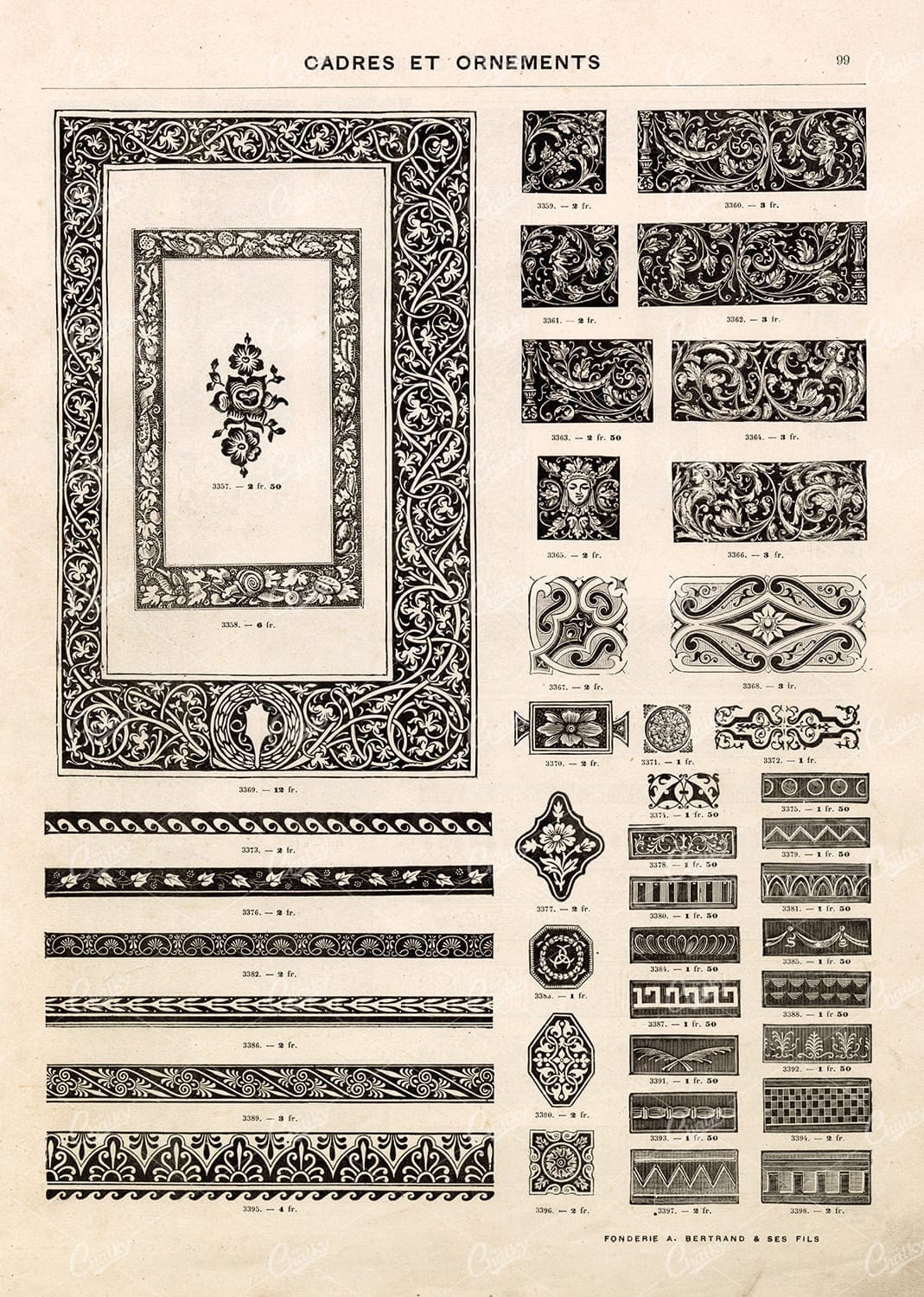 DECORATIVE Banners and Frames - Vintage Border Illustrations