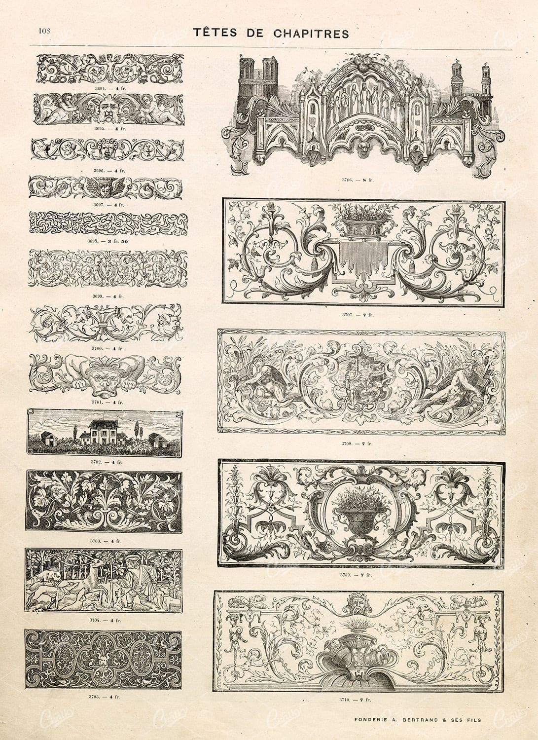 DECORATIVE Book Chapter Headings - Small Floral / Tribal Banner Illustrations