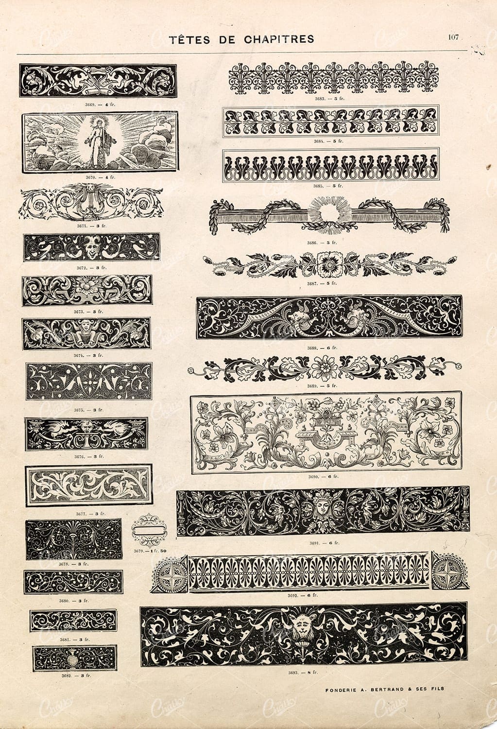 DECORATIVE Book Chapter Headings - Small Floral / Tribal Banner Illustrations