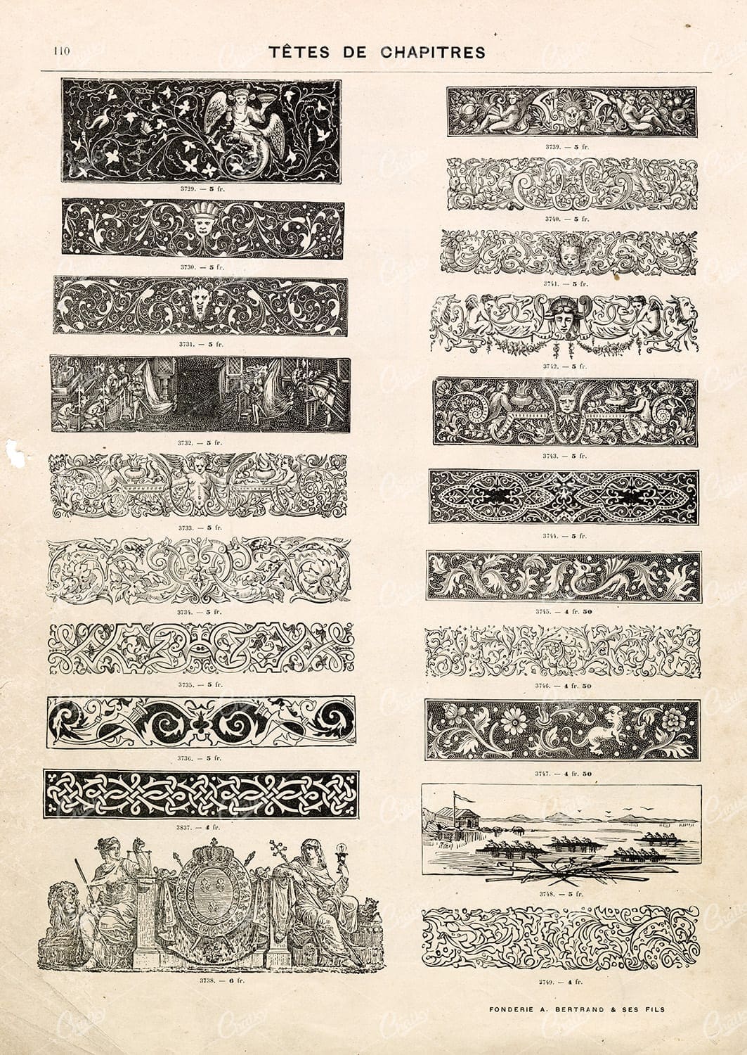 DECORATIVE Book Chapter Headings - Small Floral / Tribal Banner Illustrations