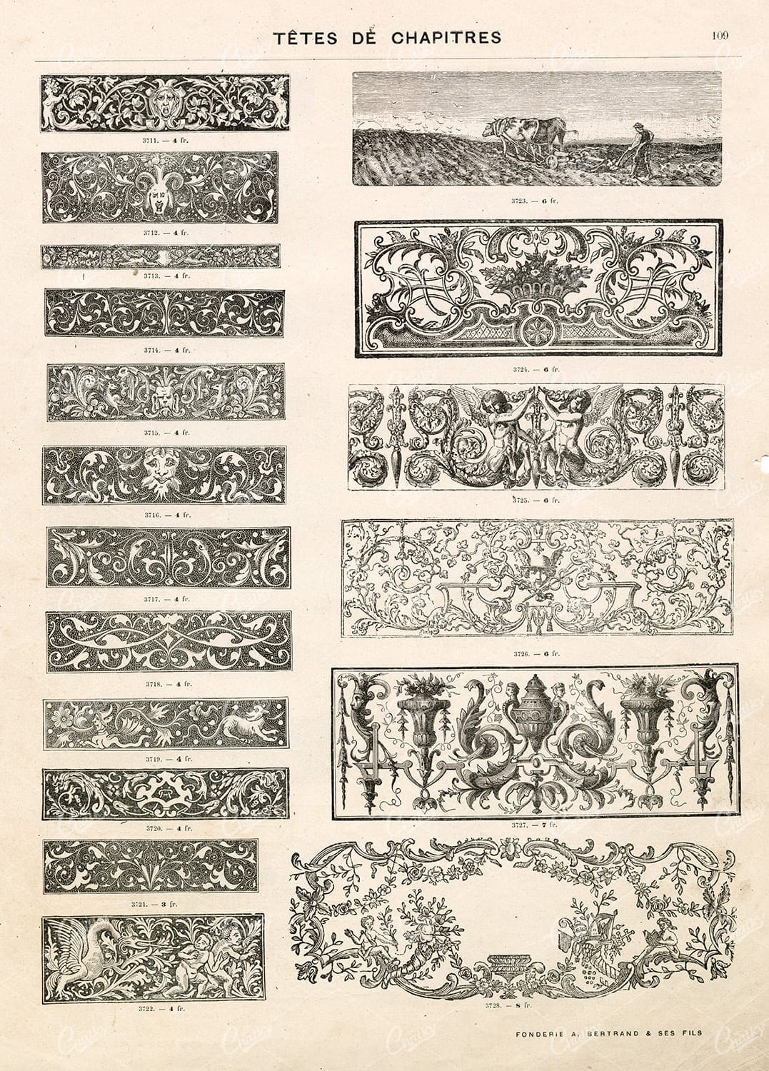 DECORATIVE Book Chapter Headings - Small Floral / Tribal Banner Illustrations
