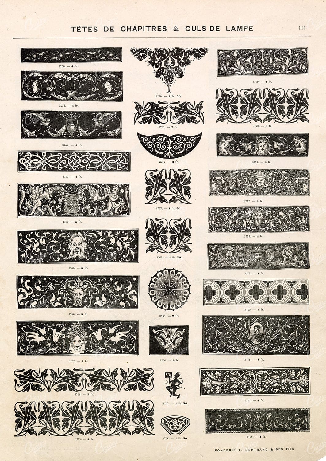 DECORATIVE Book Chapter Headings - Small Floral / Tribal Banner Illustrations