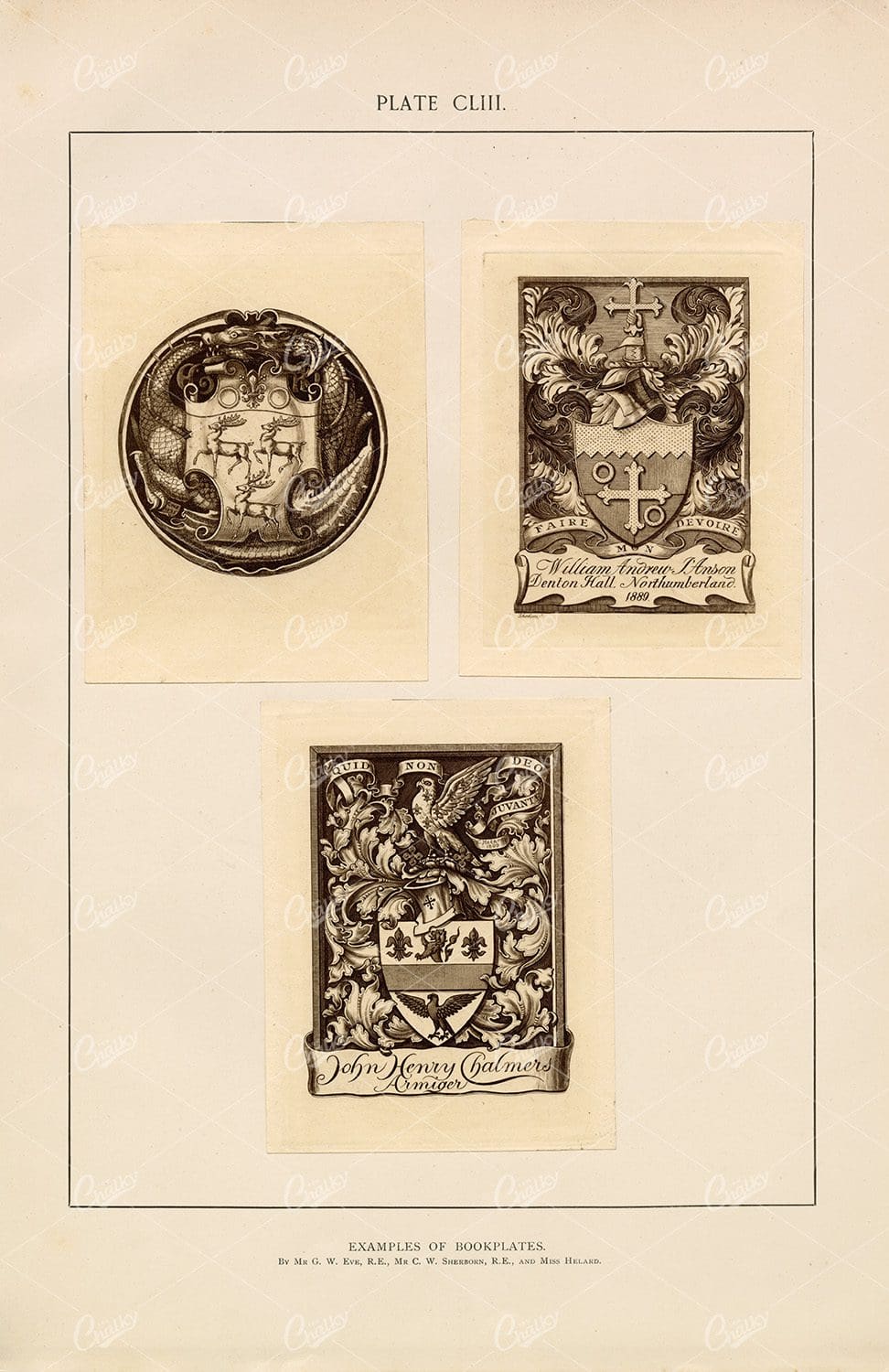 1904 Examples of Heraldic Bookplates - The Art of Heraldry