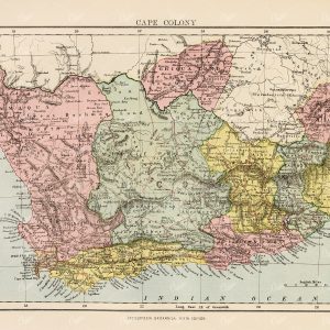 1880 Vintage Map of Cape Colony - Encyclopedia Britannica