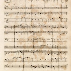ANTIQUE Music Counterpoint Print - 1800s Rees' Encyclopedia