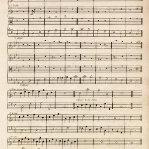 ANTIQUE Music Print - The Regle de l'Octave in 4 parts  - Vintage 1800s