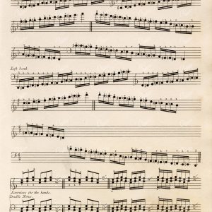 ANTIQUE Music Print - Rees' Encyclopedia 1800s