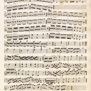 ANTIQUE Music Print-Iteration in Fingering - Rees' Encyclopedia