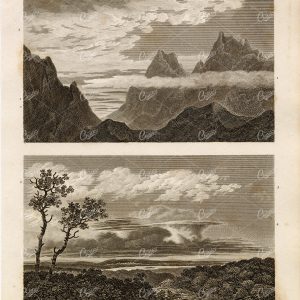 VINTAGE Clouds Print - Rees' Encyclopedia 1800s