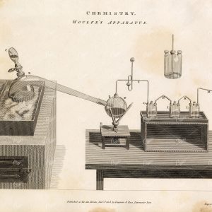 VINTAGE Chemistry Print - Laboratory - Rees' Encyclopedia 1800s
