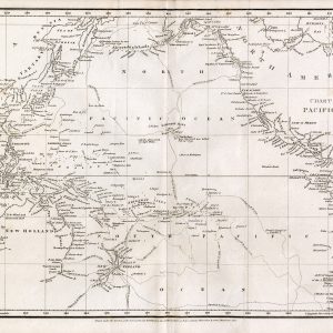 ANTIQUE Chart of the Pacific Ocean - Rees' Encyclopedia 1800s
