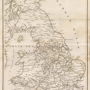 1800s Vintage Map of Canals, Navigations and Railways of Great Britain