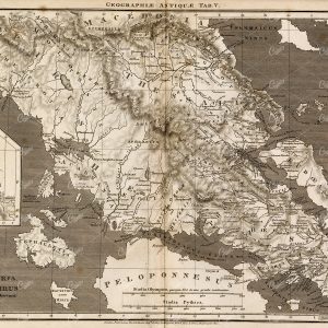 1800s Vintage Map - Ancient Greece - Rees' Encyclopedia