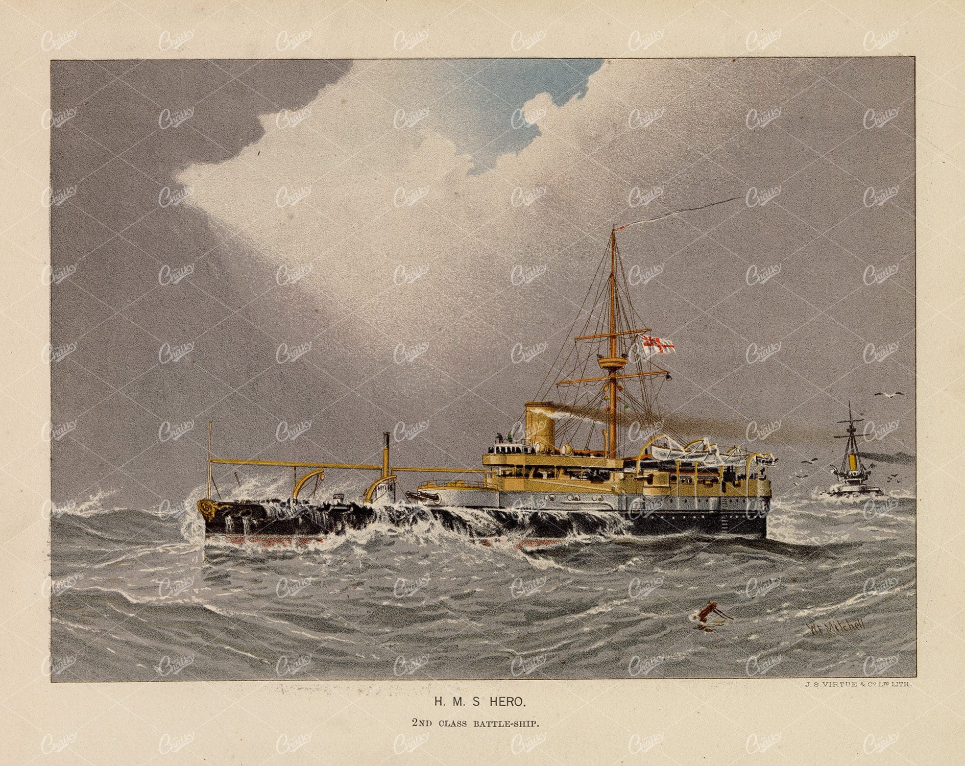 H.M.S. "HERO," 2nd Class Battleship - Her Majesty's Navy