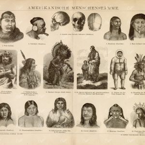 VINTAGE Encyclopedia 1882 Print - American People