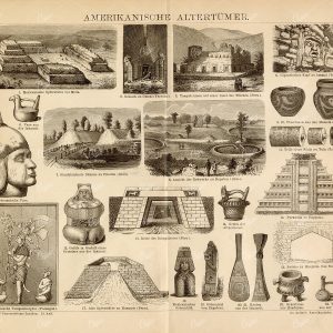 VINTAGE 1882 Encyclopedia Print of American Antiquity