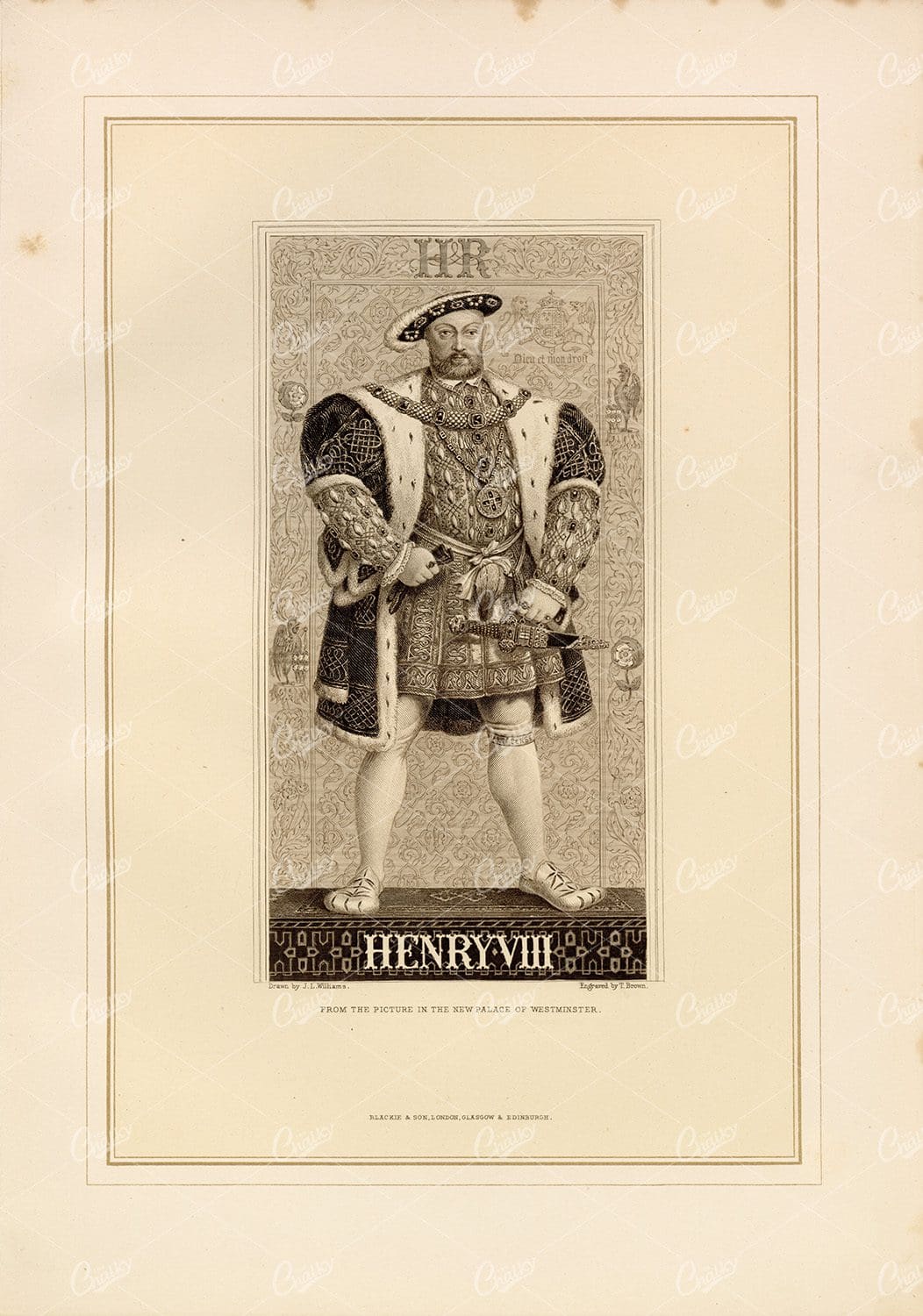HENRY VIII - from the Picture in the New Palace of Westminster
