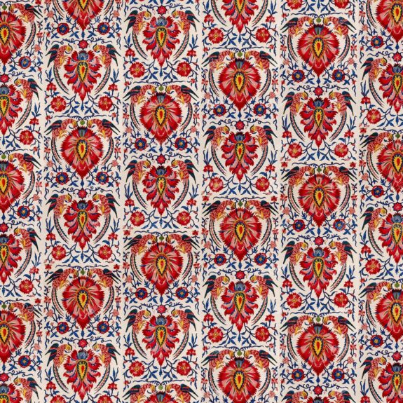Abstract Exotic Vintage Floral Pattern with Bird