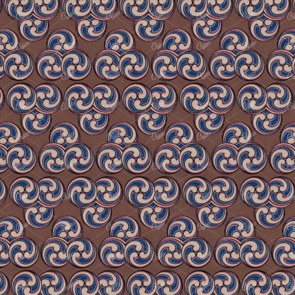 Abstract Swirled Circles Vintage Background Pattern