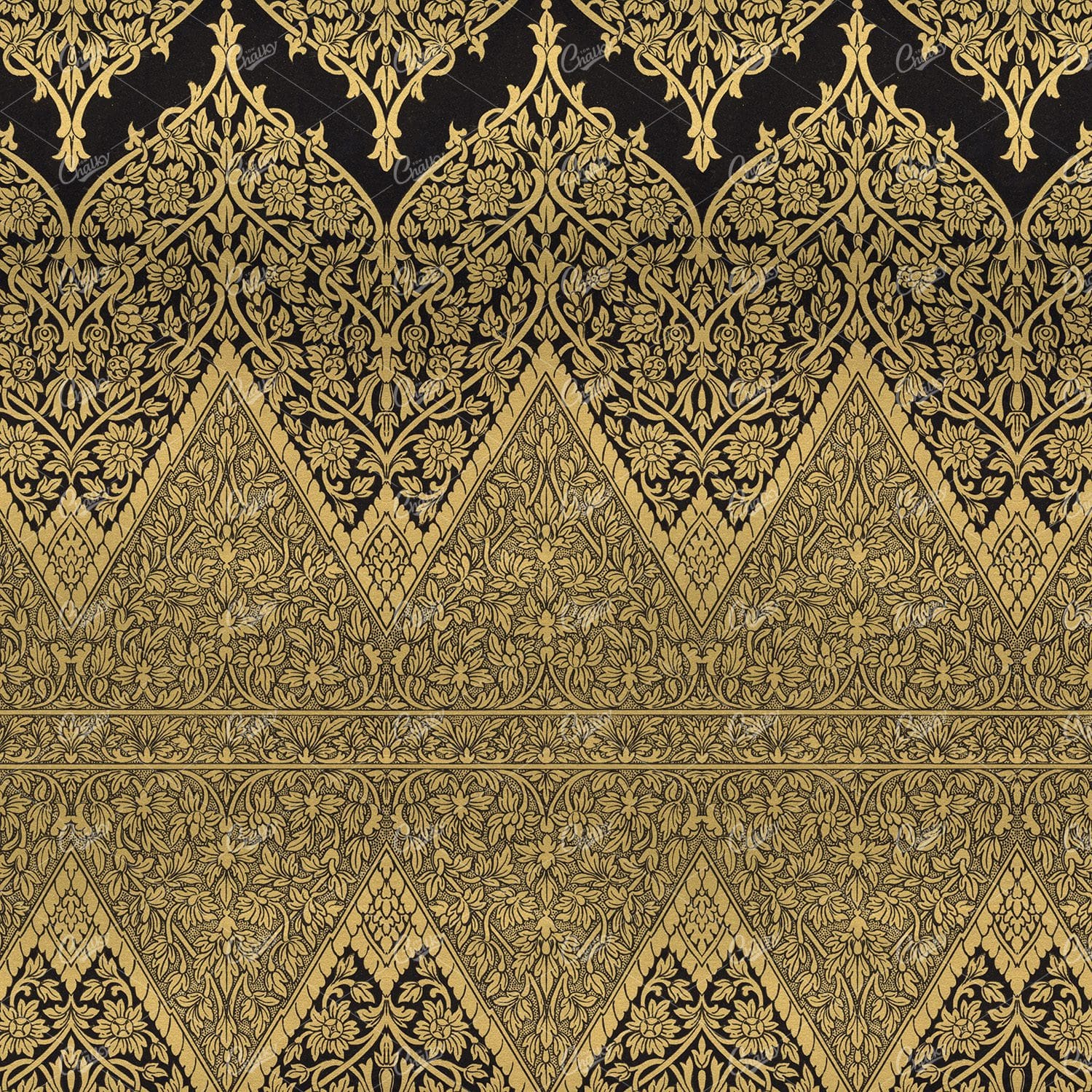 Intricate Indian Inspired Floral Pattern / Background No.1