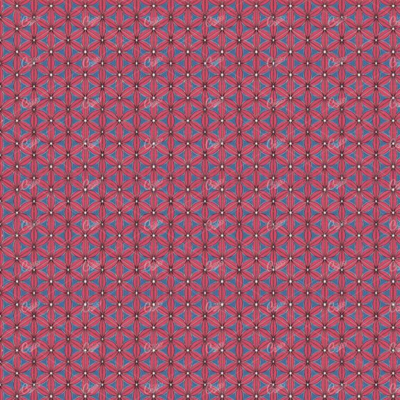 Interlocking Abstract Floral Vintage Pattern