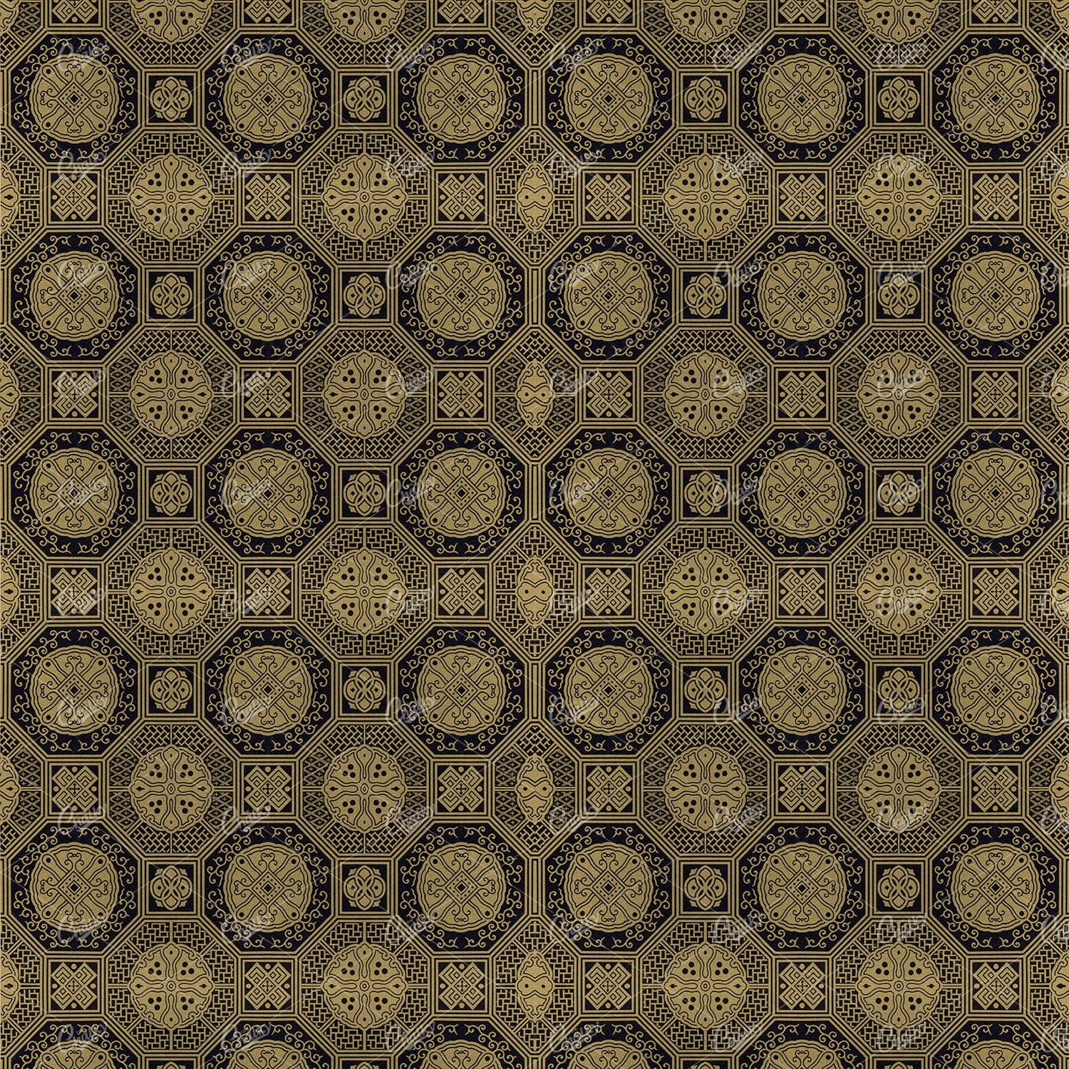 Black and Gold Intricate Vintage Pattern