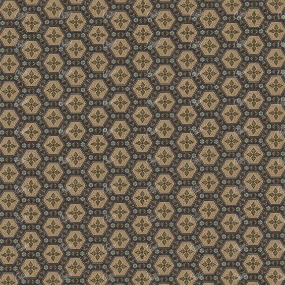 Beautifully Intricate Floral Sepia and Blue Pattern