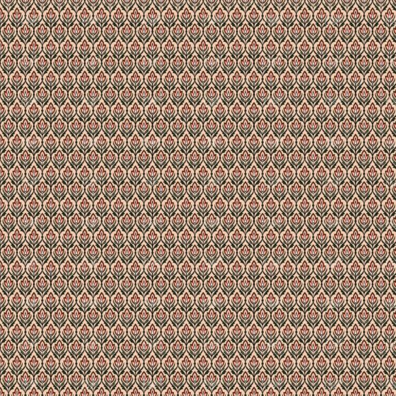 Botanical Tiled Pattern with Striking Floral Design No.3