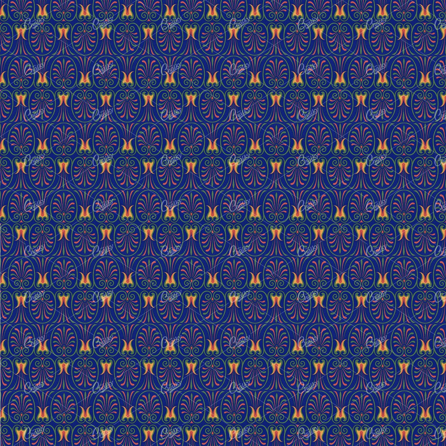 African Tribal Inspired Vintage Patterned Background