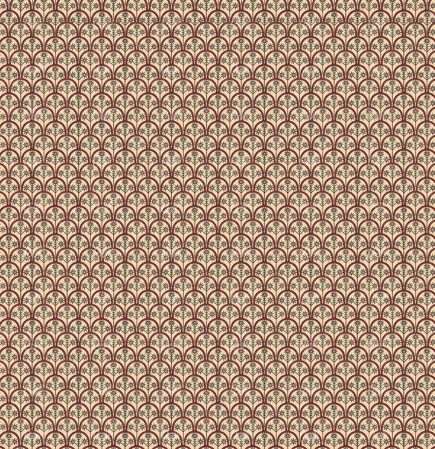 Minimal Floral Arch Pattern Background