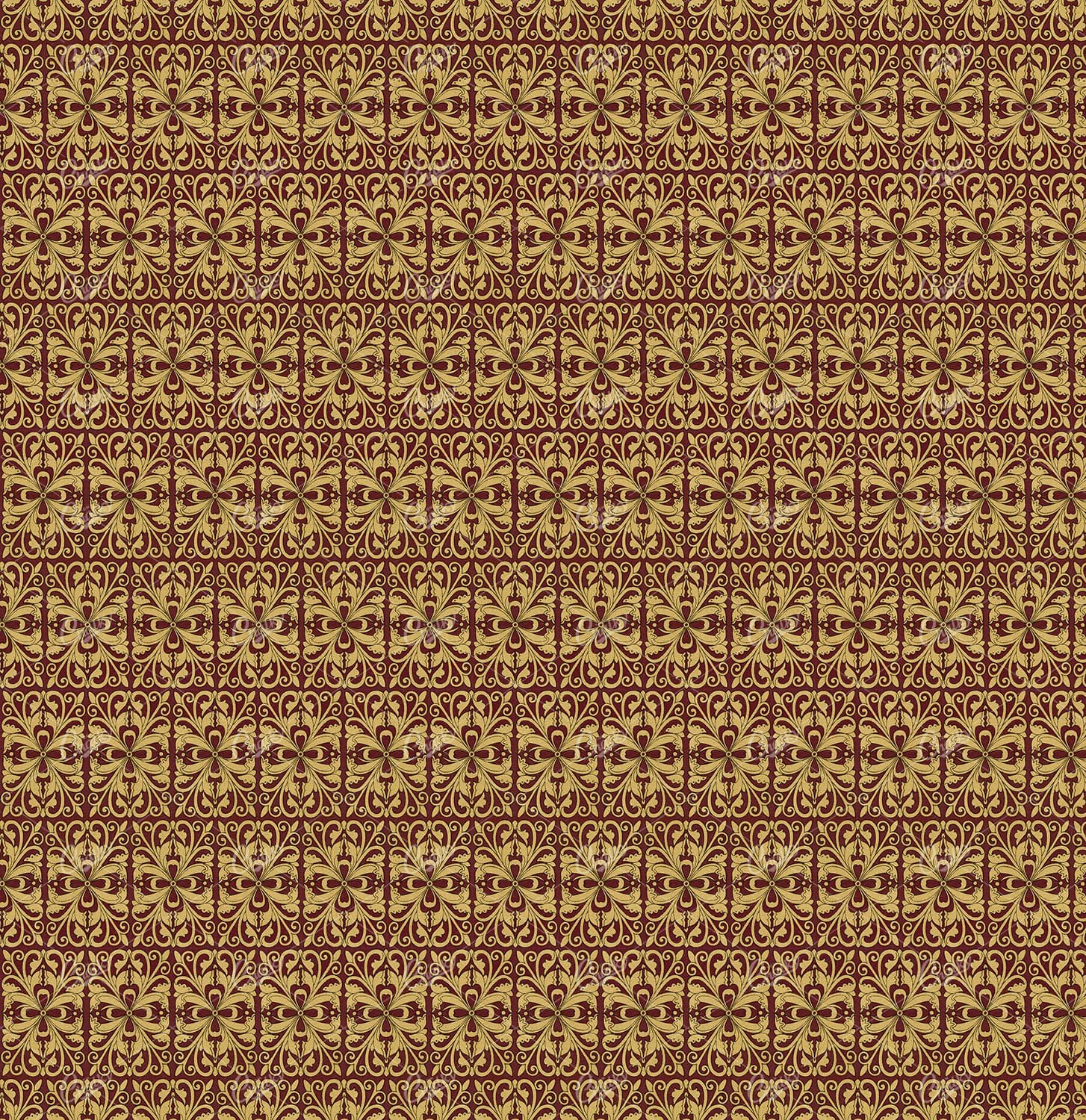 Intricate Tiled Floral Flourished Background