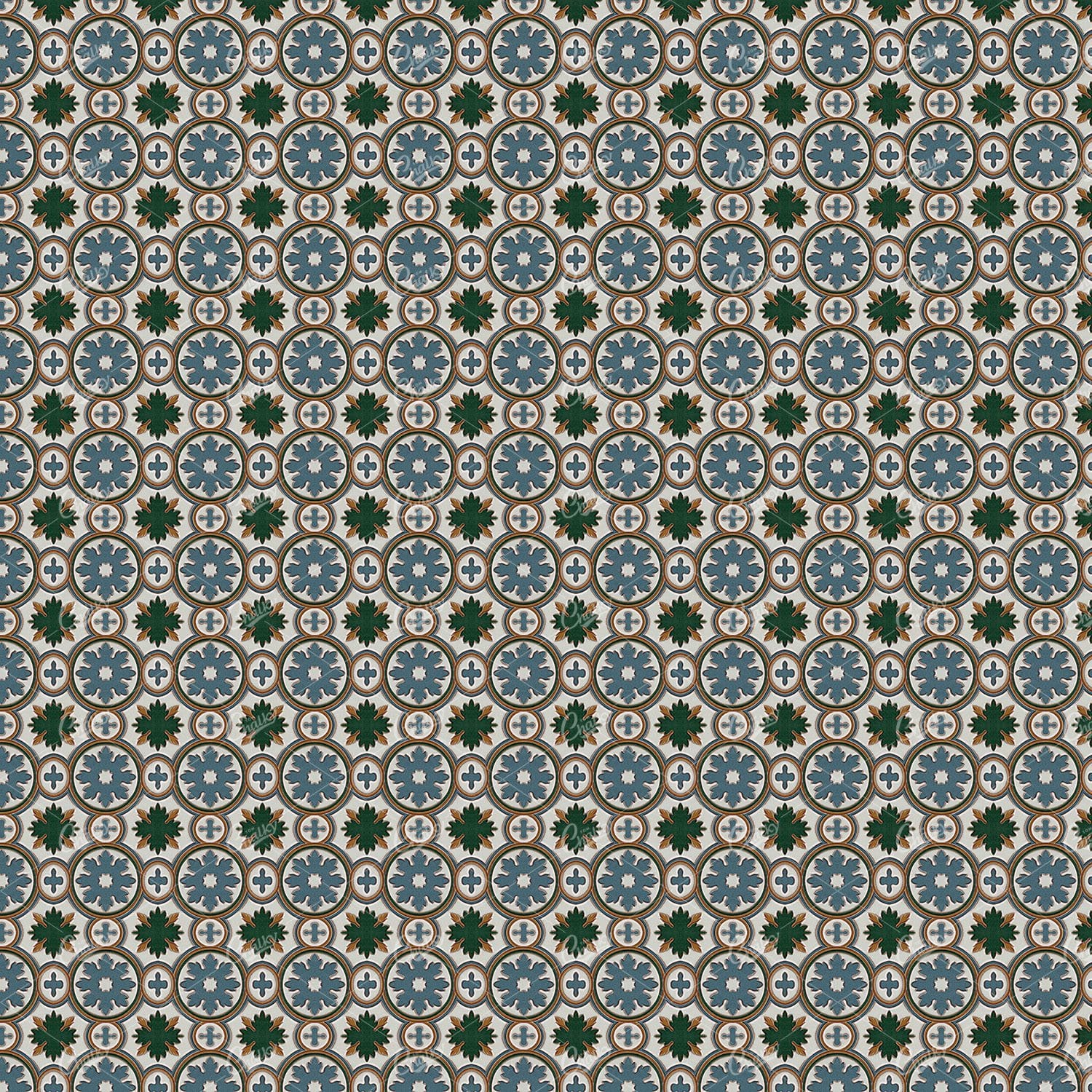 Mosaic Style Tiled Vintage Pattern No.3
