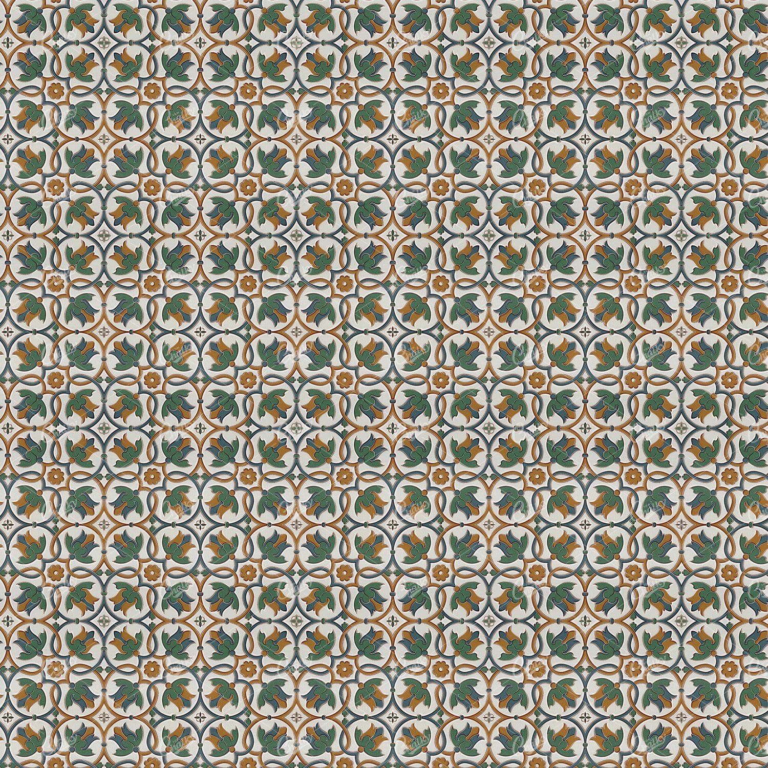 Abstract Flower Head Repeated Tiled Background
