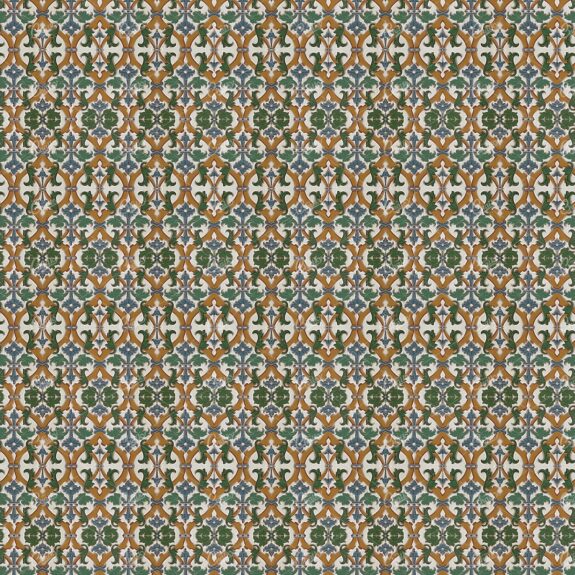 Abstract Botanical Tiled Pattern