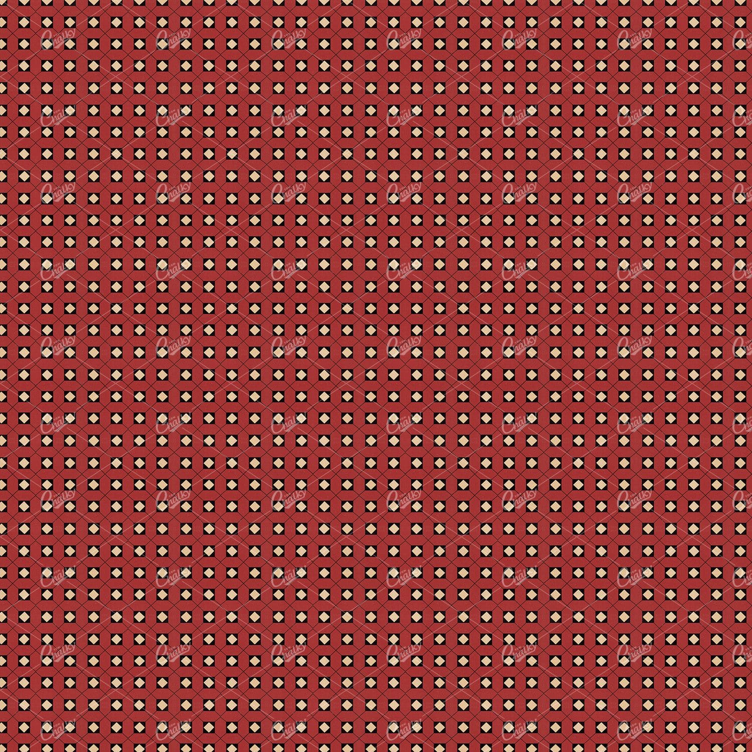 Minimal Black and Cream Square and Lines Pattern No.2