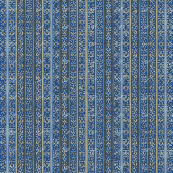 Vertical Blue and Gold Flourished Background