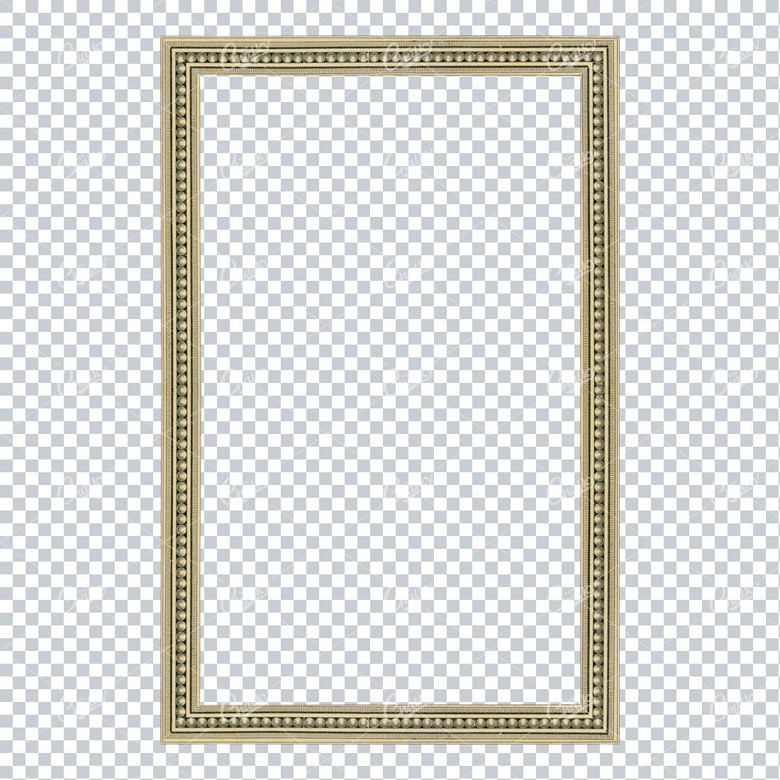 Vintage Gold Frame / Border With Pearls And Linework