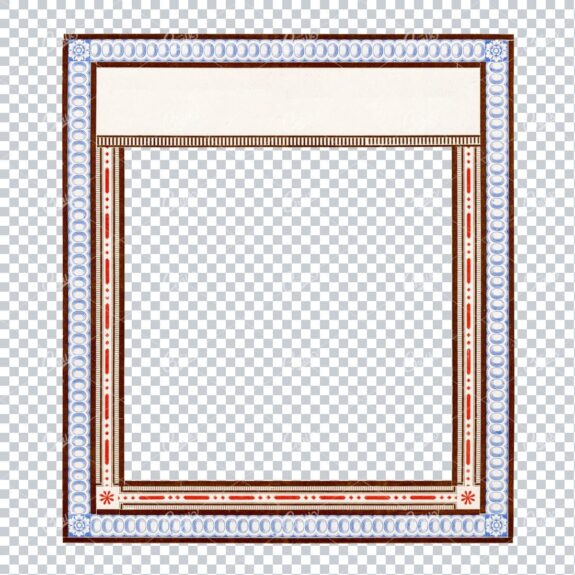 Eccentric Blue and Red Border Design - Perfect for Print Design