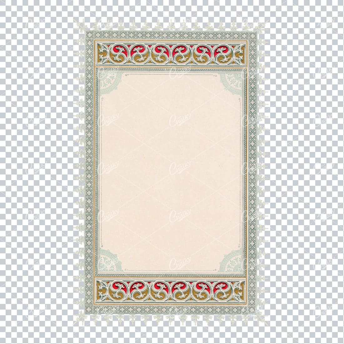 Decorative and Detailed Antique Frame / Border - Perfect for Invitations and Packaging  No.15
