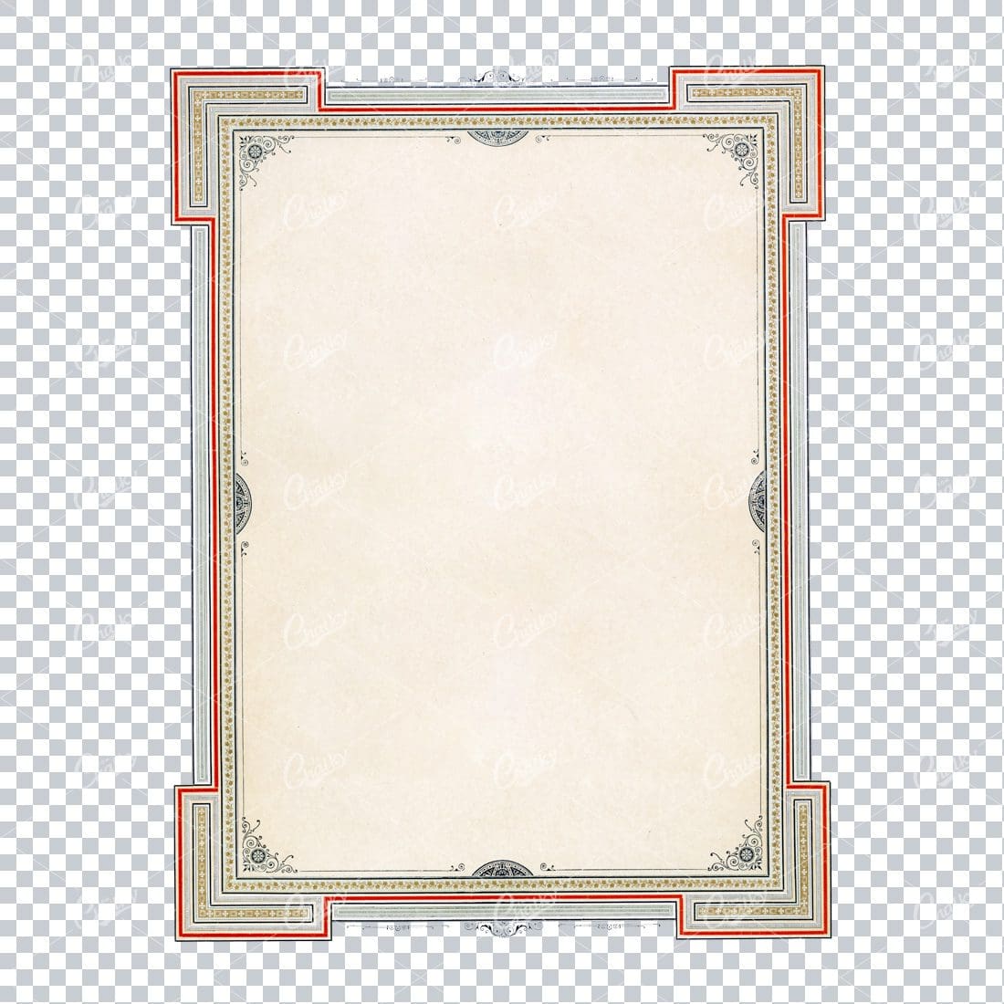 Decorative and Detailed Antique Frame / Border - Perfect for Invitations and Packaging  No.24
