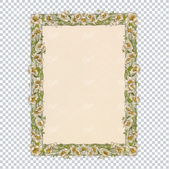 Beautiful Floral Border / Frame - Perfect for Invitations and Packaging