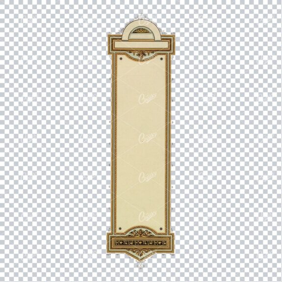 Intricate Verticle Border / Frame Adorned with Fine Line Art and Victorian Design Elements