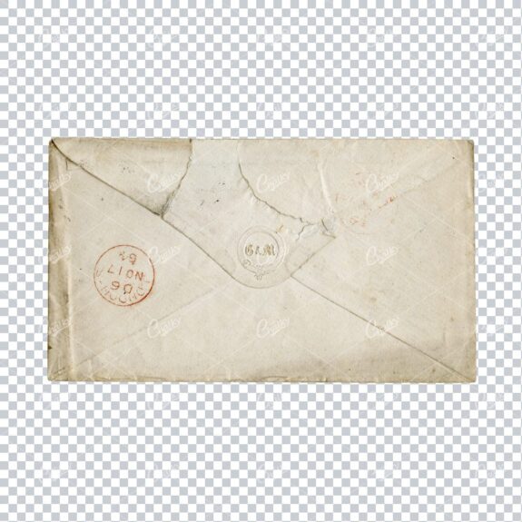 Embossed Vintage Envelope Rear with London South Stamp
