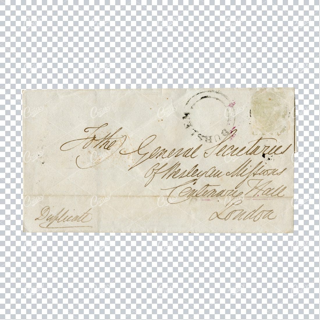 Antique Beautifully Handwritten Calligraphy Envelope Addressed to London