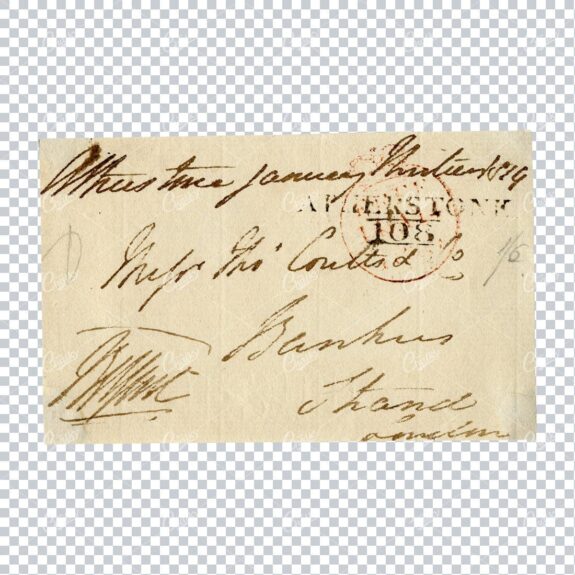 Antique Beautifully Handwritten Calligraphy Envelope