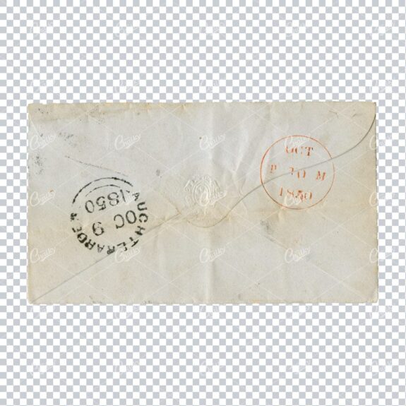 Rear of Sealed Vintage Envelope - Perfectly Aged with Stamps