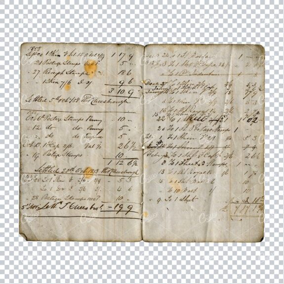 Antique Handwritten Scan of a Receipt Book No.1