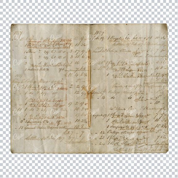 Antique Handwritten Scan of a Receipt Book No.3