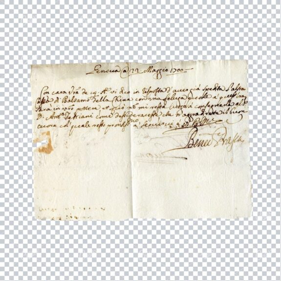 Scan of Antique Handwritten Calligraphy Letter No.1
