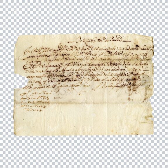 Scan of Antique Handwritten Calligraphy Letter No.2